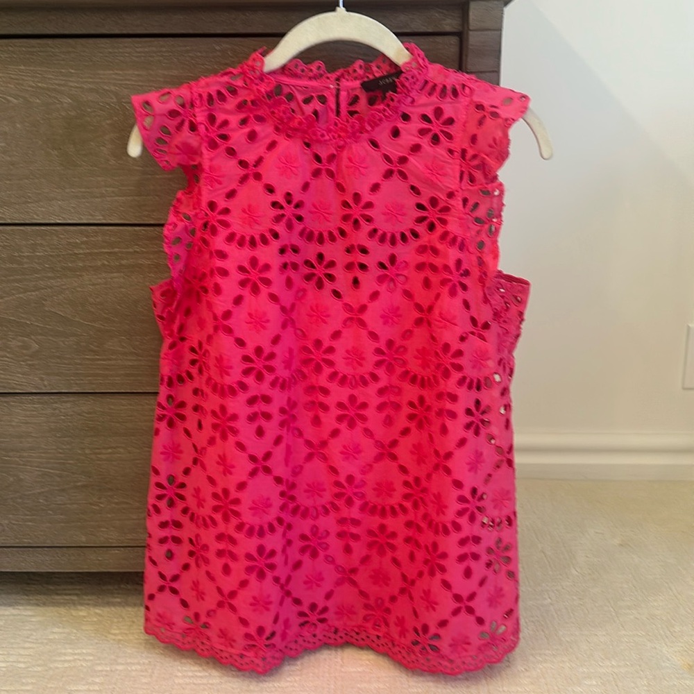 Like new womens J Crew eyelet top